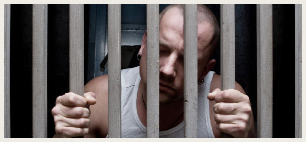 Man behind bars