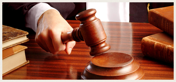Judge with gavel